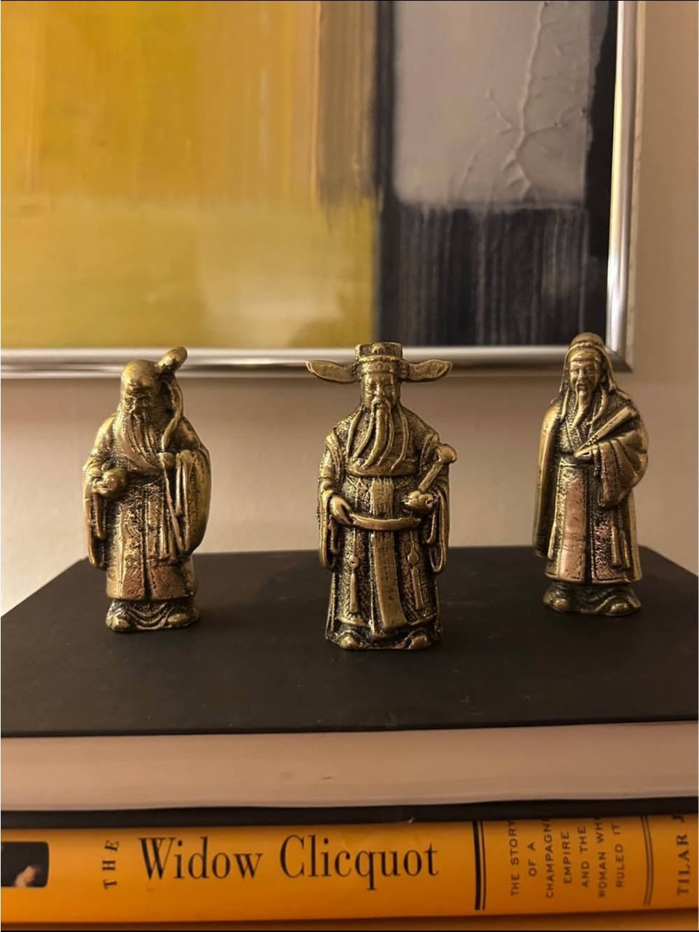 Solid Brass Fu Lu Shou Deities Figurines (Set of 3)